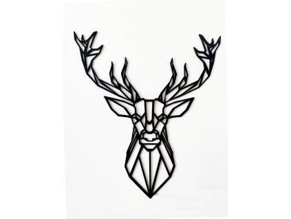 Hölzerne Wanddekoration Hirschköpfe 50cm