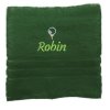 Golfball Hand/Badetuch mit Namen Schön gestickter aus 100% Baumwolle