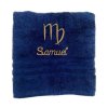 Handtuch mit Namen und Sternzeichen aus 100% Baumwolle
