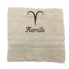 Handtuch mit Namen und Sternzeichen aus 100% Baumwolle