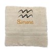 Handtuch mit Namen und Sternzeichen aus 100% Baumwolle