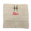 Handtuch mit Namen und Sternzeichen aus 100% Baumwolle