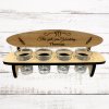 Personalisiert schnapsbänkle mit 4 Gläsern