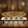 Personalisiert schnapsbänkle mit 4 Gläsern
