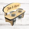 Personalisiert Hochzeit schnapsbänkle mit 2 Gläsern