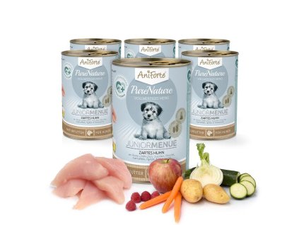 Nassfutter JuniorMenue – Zartes Huhn mit Möhrchen 1