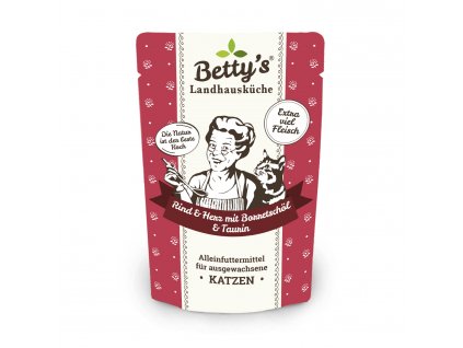 pro kočky betty sáček hovězí a sdce 100g