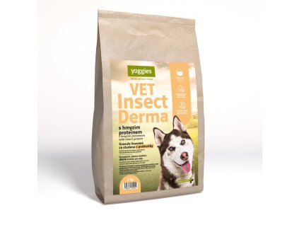 5kg yoggies vet insect derma s hmyzim proteinem granule lisovane za studena s probiotiky
