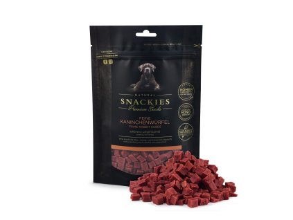 snackies feine kaninchenwuerfel 170g tuete mit produkt