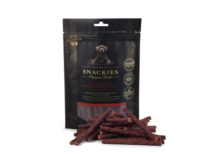 snackies geraeucherte rindfleischsticks 170g tuete mit produkt
