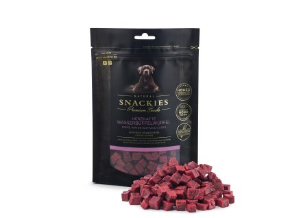 snackies herzhafte wasserbueffelwuerfel 170g tuete mit produkt