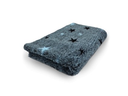 vetbed šedá s černými a modrými hvězdy