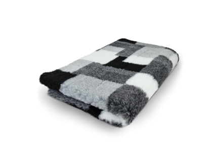 patchwork šedá