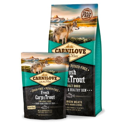 Carnilove Dog Fresh Carp & Trout - Granule pro dospělé psy všech plemen (Balení 12kg)