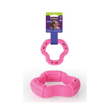Hracka pes Aroma Triangle pamlskovník, ružový 12cm