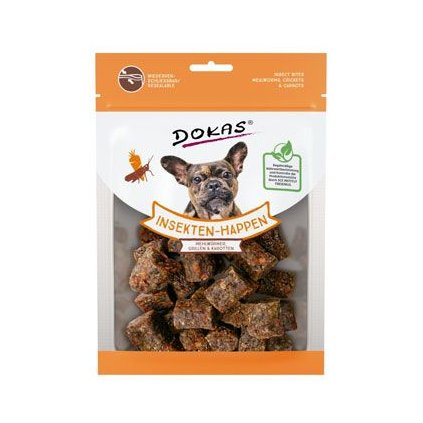 Pochoutka Dokas kosticky s hmyzem a mrkví 100g