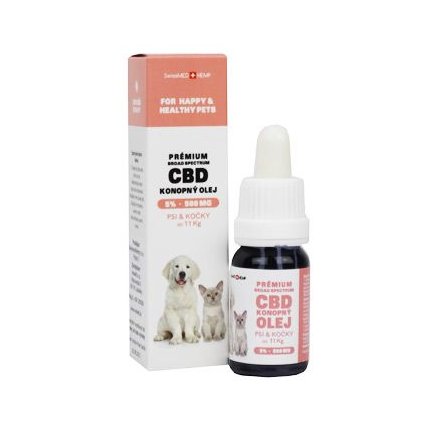 CBD olej pro malé psy a kočky 5%, 10ml
