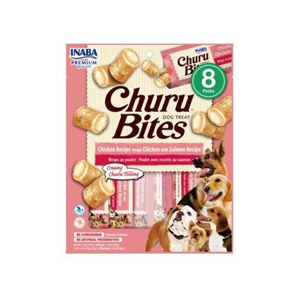 Churu Dog Bites Chicken wraps Chicken+Salmon 8x12g
