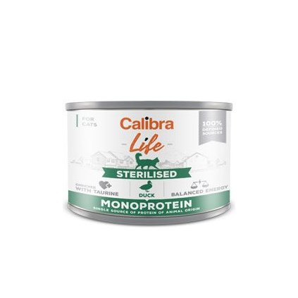 Calibra Cat Life  konz.Sterilised Duck 200g