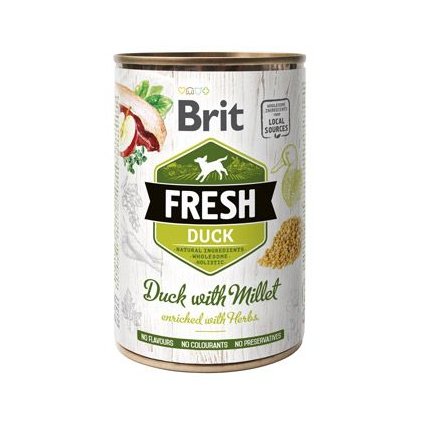 Brit Fresh Dog konz Duck with Millet 400g