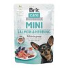538 brit care dog mini salmon herring steril fillets 85g