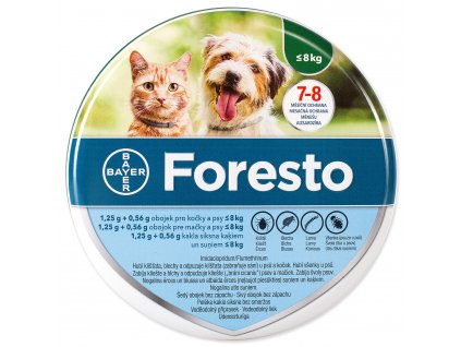 Antiparazitní obojek FORESTO pro kočky a malé psy 38cm