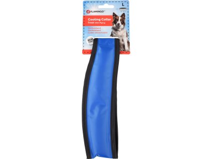 Flamingo Chladící obojek pro psy modro/černý L 49-56cm