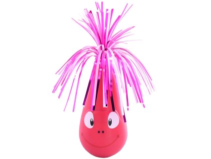 Flamingo Interaktivní hračka pro kočky houpací Crazy Frog růžová 6,5x20cm