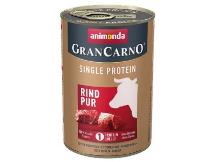 GRANCARNO Single Protein 400 g čisté hovězí, konzerva pro psy