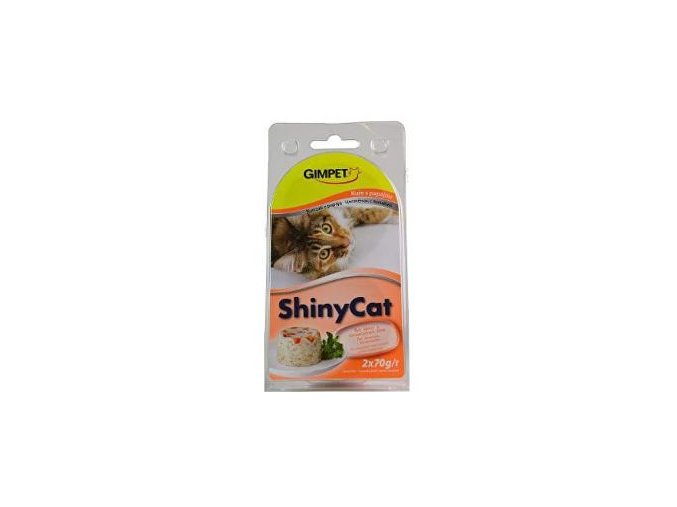 Gimpet konz. ShinyCat kura / papaja 2x70g