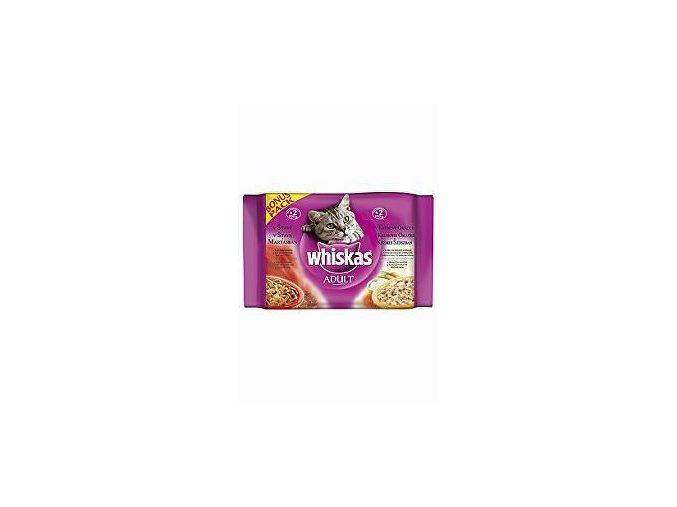 Whiskas kapsa Menu v krémovej omáčke 4x100g