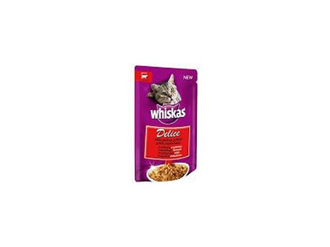Whiskas kapsa Delice grilované s hovädzím 85g