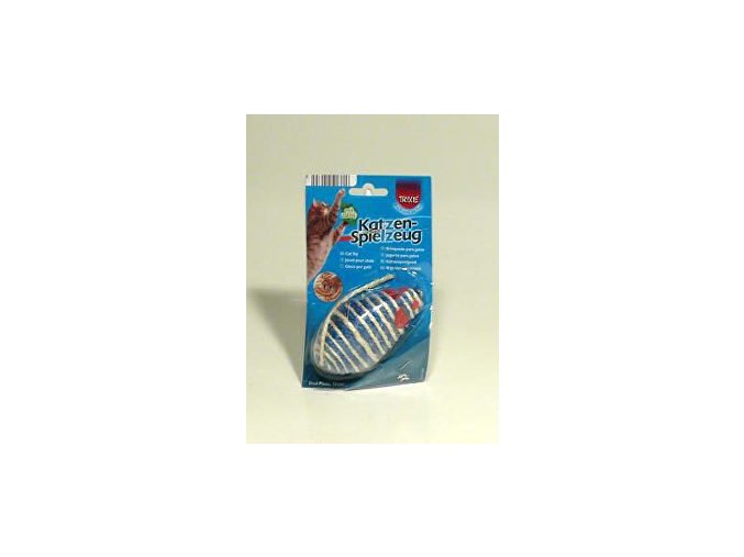 Hračka Myš sisal s guličkami 10cm TR 1ks