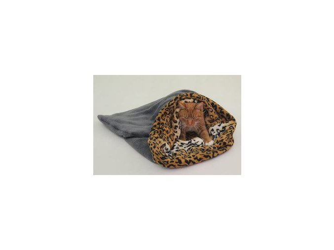 Spací vak 3v1 XL tm.šedá / leopard