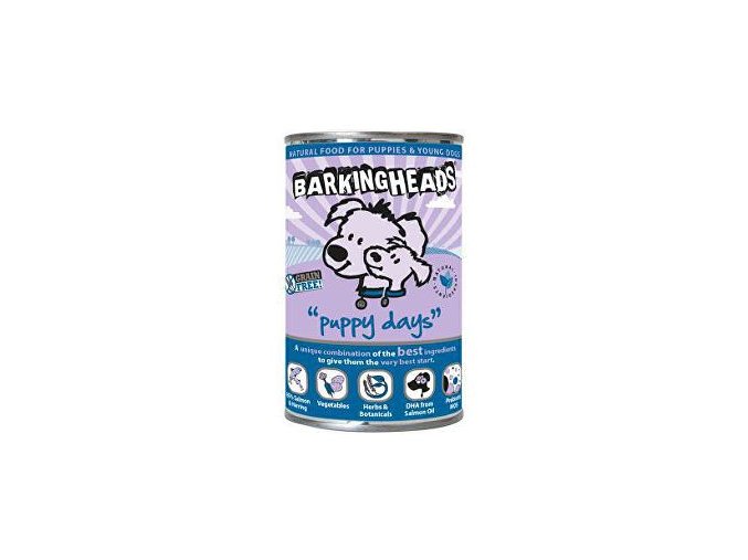 BARKING HEADS Puppy Days Salmon konz. 400g