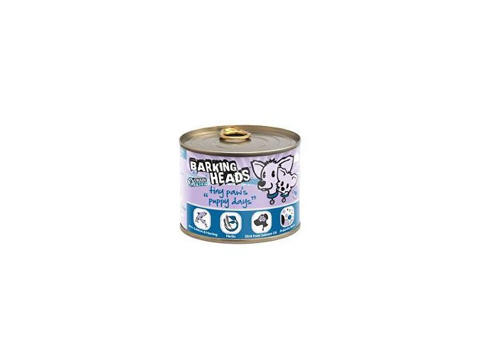 BARKING HEADS Tiny Paws Puppy Days Salmon konz. 200g