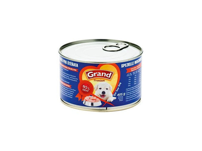 GRAND konzerva šteňa mäsová zmes 405g