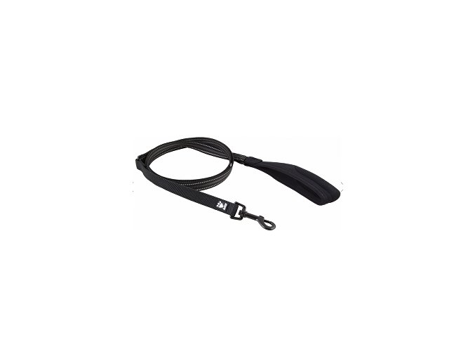 Vodítko Hurtta Stretch pružné čierne 180cm / 20mm