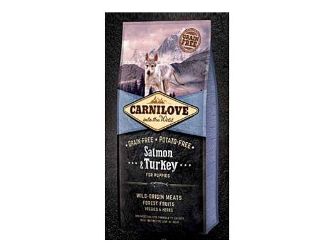 carnilove dog salmon turkey for puppies new 12kg
