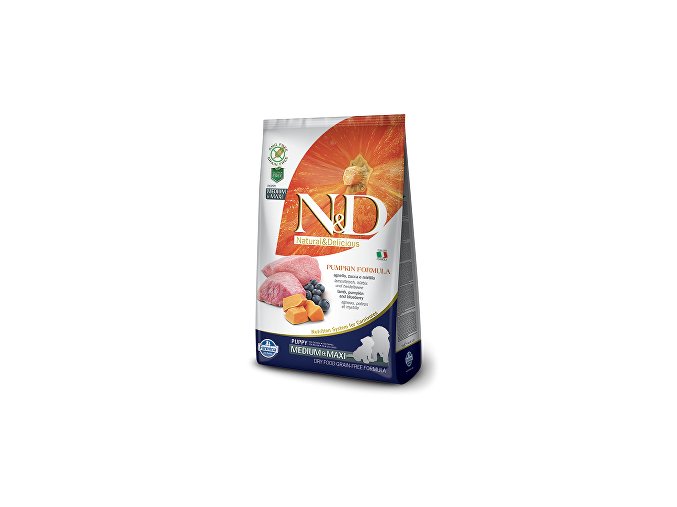 N&D GF Pumpkin DOG Puppy M/L Lamb & Blueberry 12kg