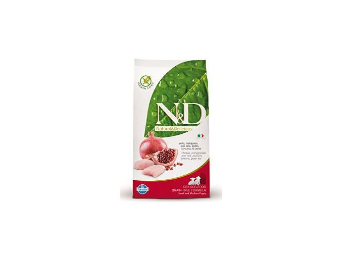 N&D Grain Free DOG Puppy S/M Chicken & Pomegr 800g