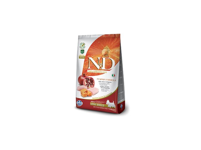 N&D GF Pumpkin DOG Adult Mini Chicken&Pomegranat 800g