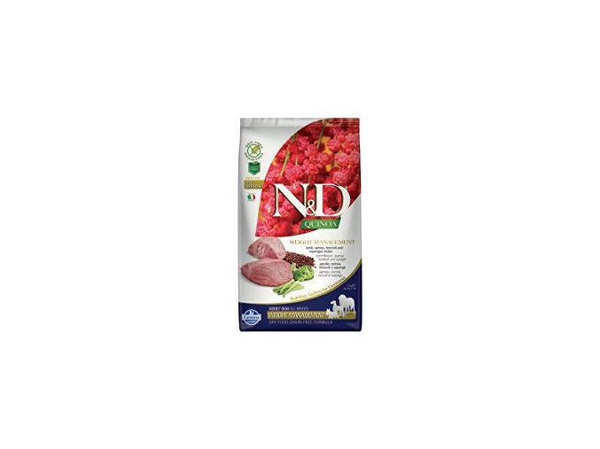 N&D GF Quinoa DOG Weight Mngmnt Lamb & Broccoli 2,5kg