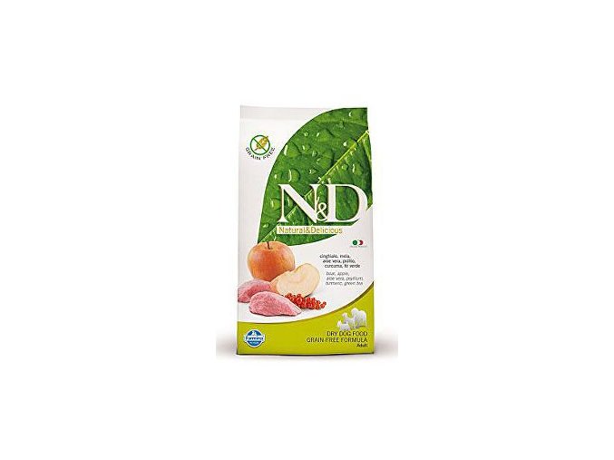 N&D Grain Free DOG Adult Boar & Apple 800g