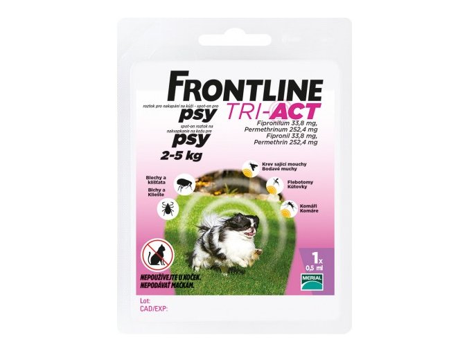 frontline tri act pre psov spot on xs 2 5 kg 1 pip