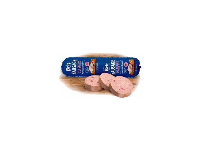 Brit Sausage Chicken & White Fish 800g 