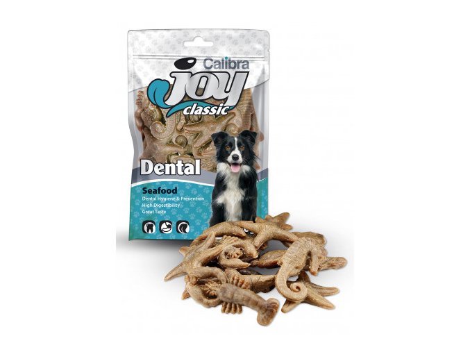calibra joy dog classic dental sea food 70g new