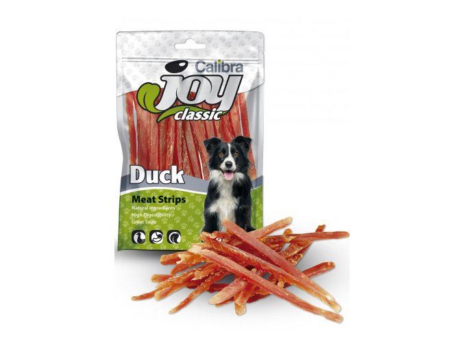 calibra joy dog classic duck strips 80g new