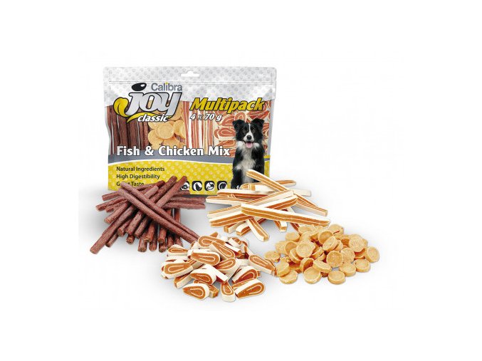 calibra joy dog multipack fish chicken mix 4x70g 