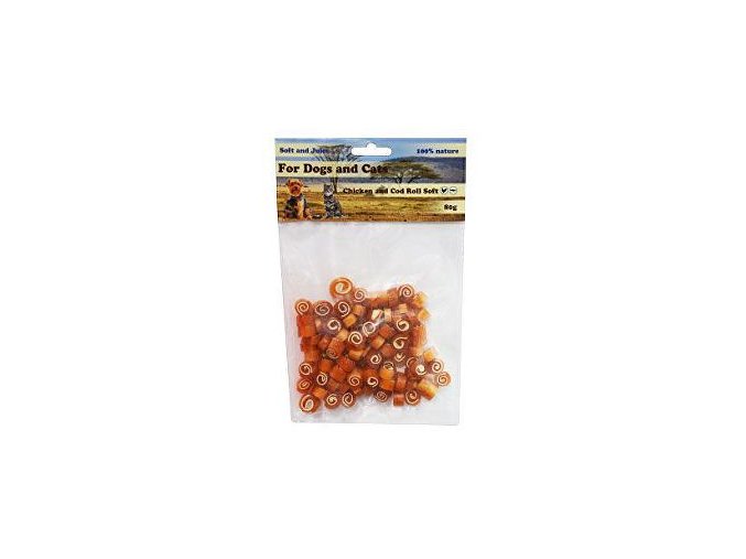 Mini roláda kurča a treska mäkká 80g